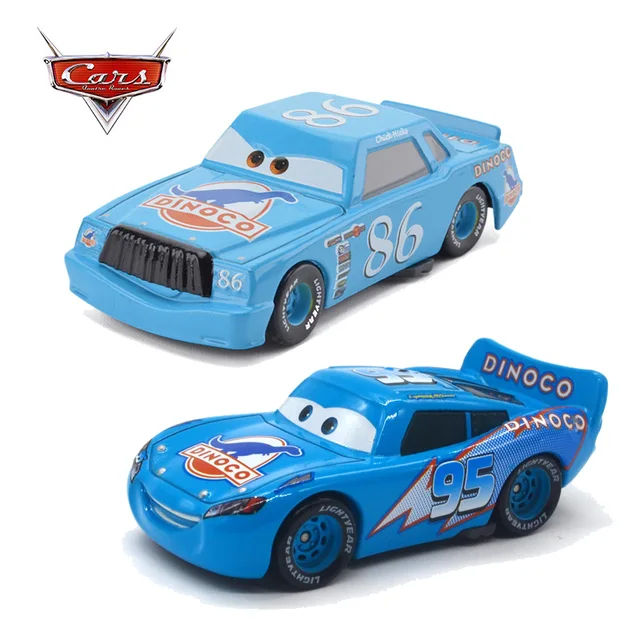 blue dinoco car from cars