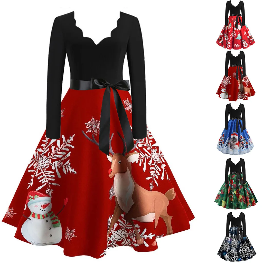 Fashion New Santa Christmas Dress Women 