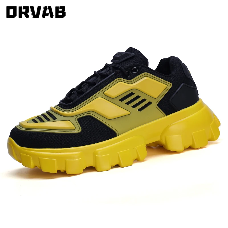 Men Sneakers Fashion Black Yellow Men 