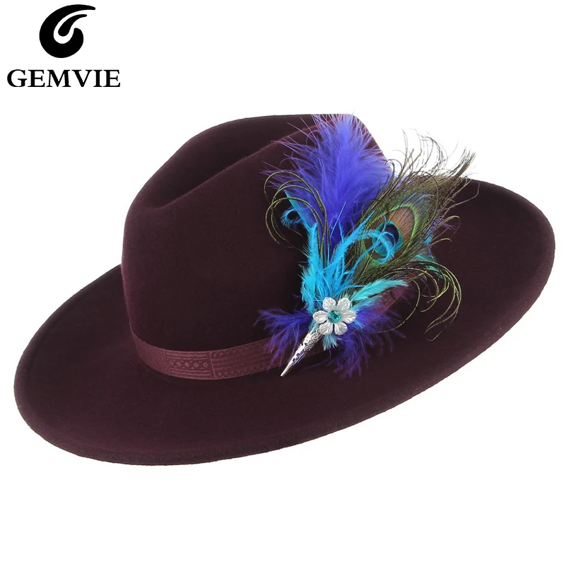 Wool 4 colors Stiff Wide Brim Man Women 