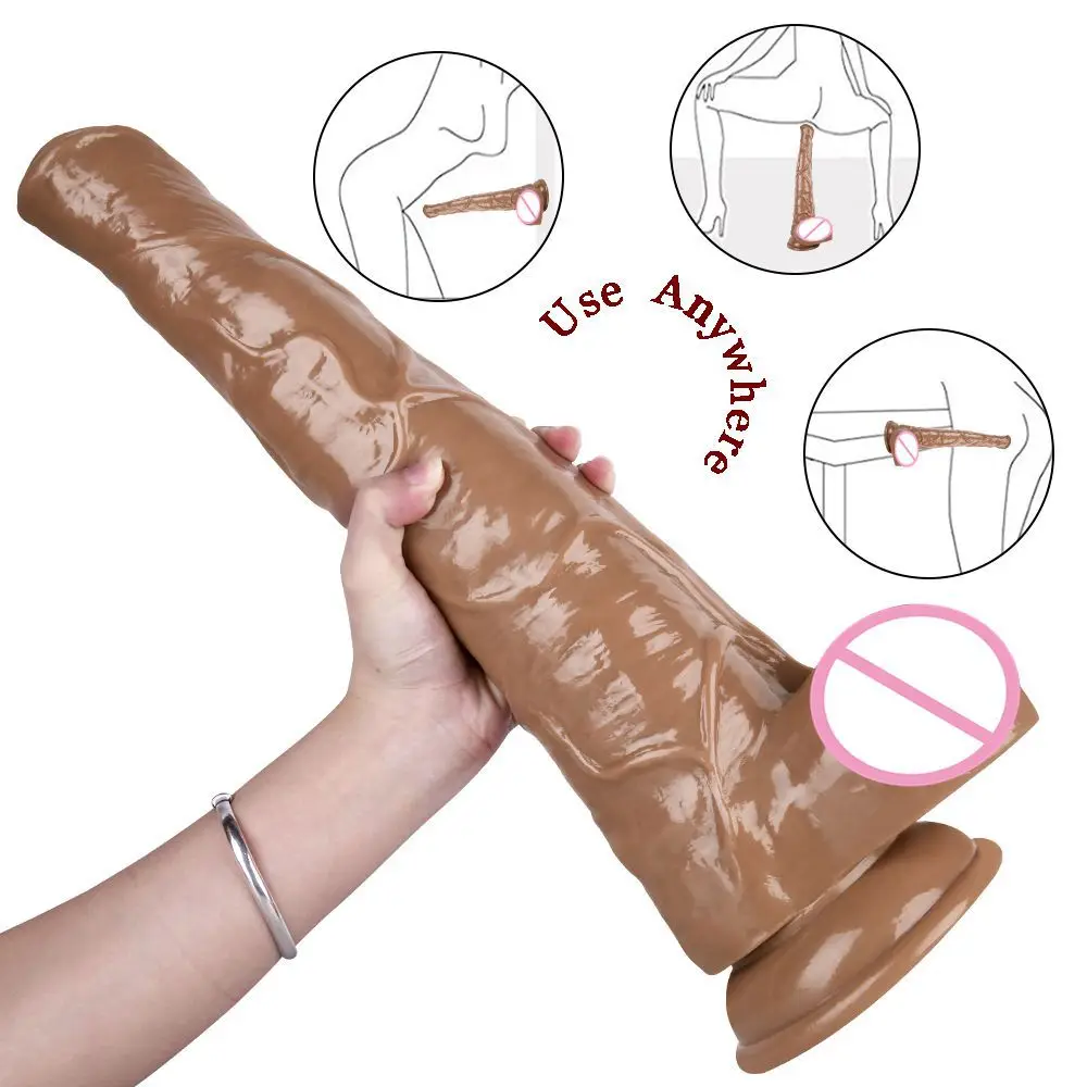 Купить Секс товары | 37.5cm Super Thick and Huge XXXL Horse Dildo Realistic  Dick Penis with Suction Cup Big Anal Dildo For Men Women Lesbian Sex Toys