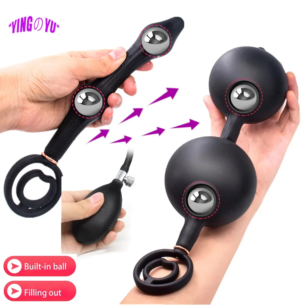 Купить Секс товары | 10 Speed Inflatable Anal Vibrator G-Spot Stimulator  Balls Anus Dilator Big Dildo Sex Toys For Women Men Couple Prostate Massager