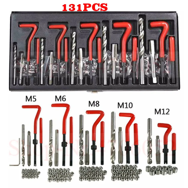 88Pcs Engine Block Damaged Thread Repair Tool Kit M6 M8 M10