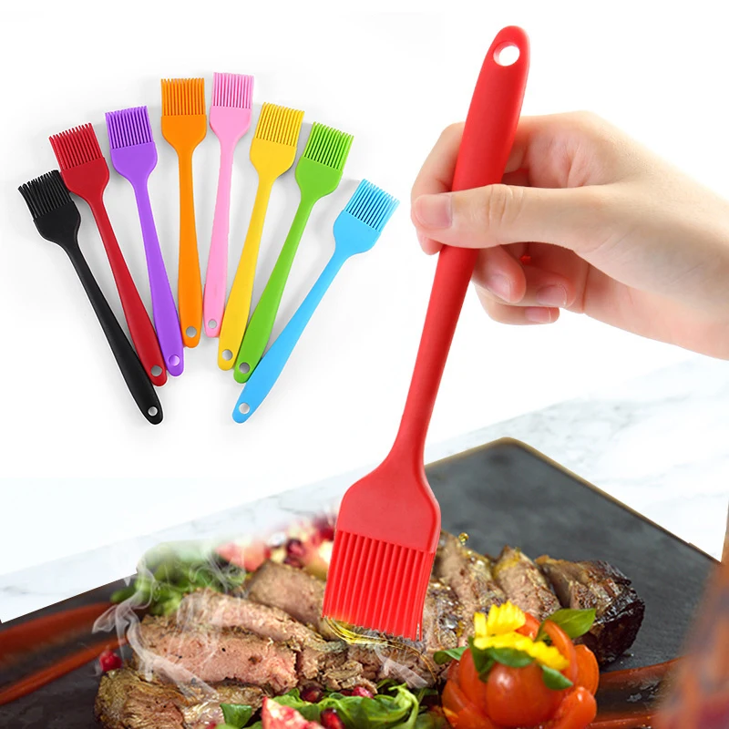 1PCS Silicone BBQ Oil Brush Basting Brush DIY Cake Bread Butter Baking  Brushes Kitchen Cooking Barbecue Accessories BBQ Tools