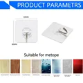 Universal Hook Home Kitchen Wall Rack Strong Adhesive Wall Hook Adhesive Hook is Strong And Transparent Punch-Free preview-2