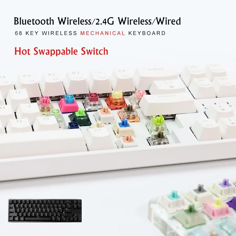 rk68 keyboard hot swappable