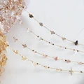 1meter Stone Chain Crystal Irregular Glass Stone Beads Chains Necklace Bracelet Components For DIY Jewelry Making Findings preview-5