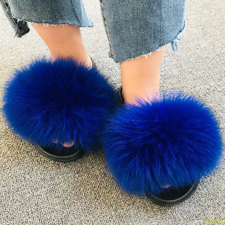 fluffy sliders blue