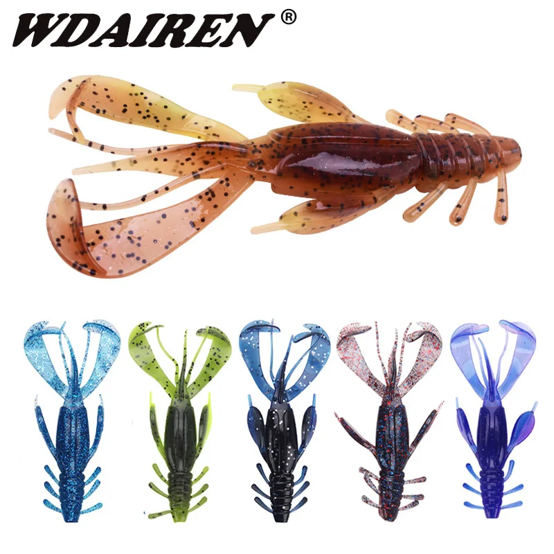 4pcs Worms Fishing Lure Shaped 2g 55586cm Wobblers Sets Shrimp Lure  Silicone Bait Wobbler For Trolling Bass Fishing Tackle
