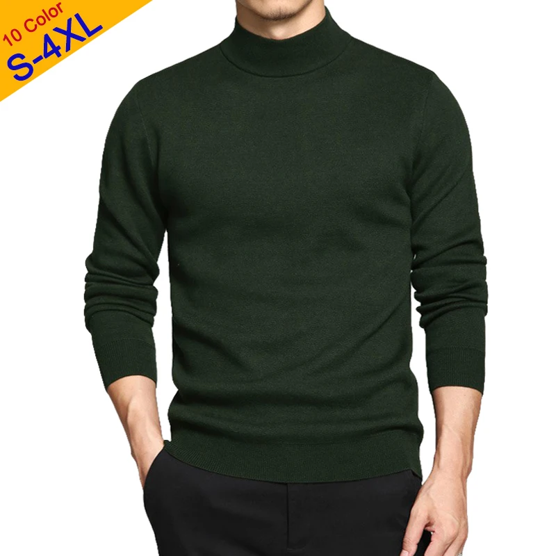 10Colors Muls Mock-Neck Sweaters Men 