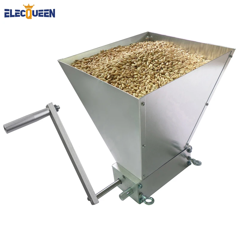 2022 Newest Stainless 2-roller Barley Malt Mill Grain Grinder Crusher For Homebrew Wholesale & Dropshipping-animated-img