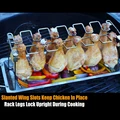 Vertical BBQ Grill Smoker Stand Barbecue Rack Chicken Roaster Drip Pan Stainless Steel Kitchen Accessories Camping Gadgets Tools preview-3