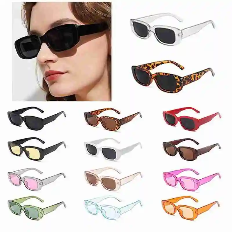 2021 New Classic Small Frame Rectangle Sunglasses Fashion Female Eyewear Sun Glasses Men Vintage Clear Lens Luxury Eyeglasses