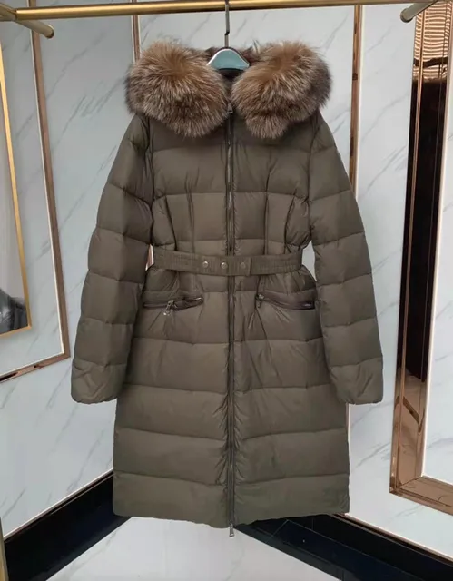 Long Women Warm Real Fox Fur Collar 