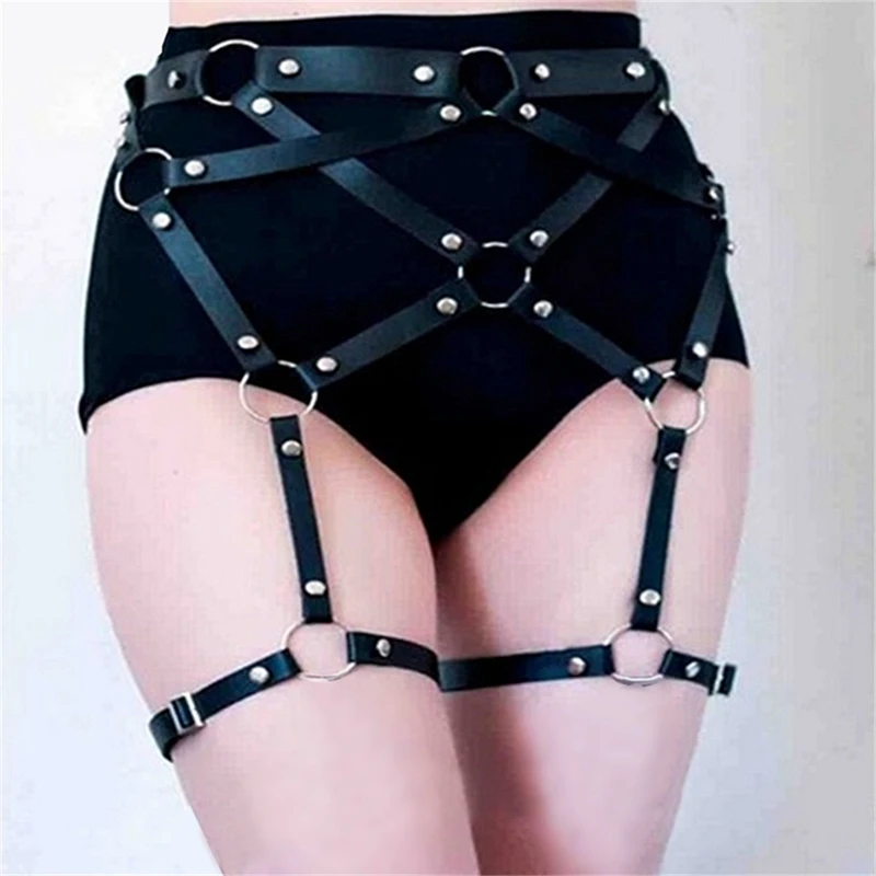 garter leather belt