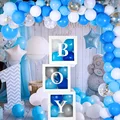 1 year Boy Birthday Blue Latex Balloons Confetti Set First 1st Birthday Baby Shower Boy Decorations Kids Happy Birthday Balloon preview-3