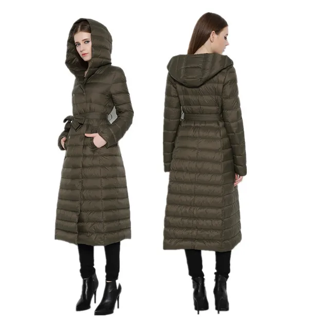 ladies long down jacket