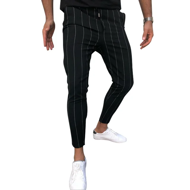 US SIZE Fashion New Plaid Stripe Pants 