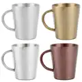 300ml Stainless Steel Coffee Mug Milk Cup Water Jup Double Walled Insulated Portable Home Office Coffee Beer Cup with Handle preview-1
