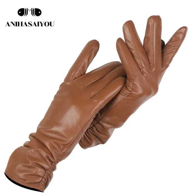 leather hand gloves for women