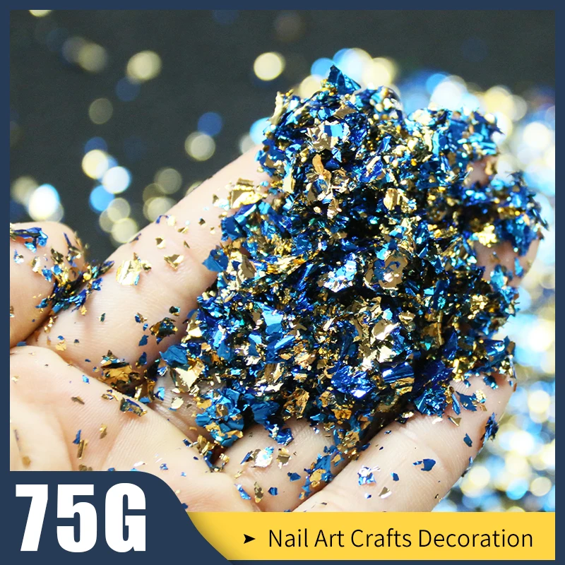 Gold Leaf Flakes Arts Crafts Nail Decorations Painting Gold Foil Fragments  Pieces Craft Colorful Variegated Copper