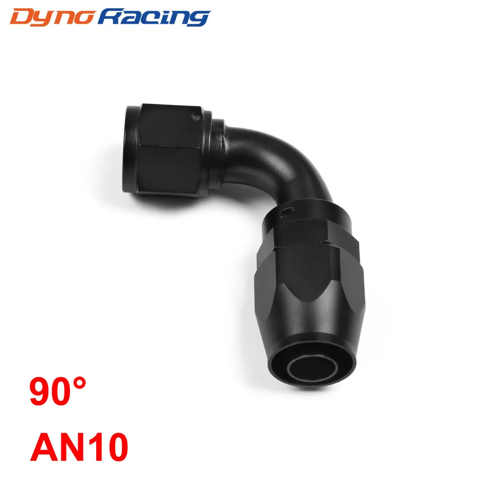 AN 10 Fitting AN10 Aluminum Fittings 90 Degree Black Oil/Fuel/Swivel hose fittings(Swivel Hose End Fitting)  BX102216-90BK-animated-img