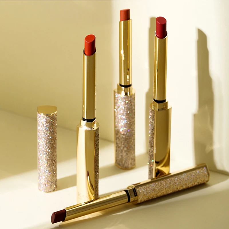 gold colored lipstick