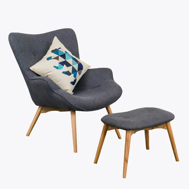 contemporary chair with footstool