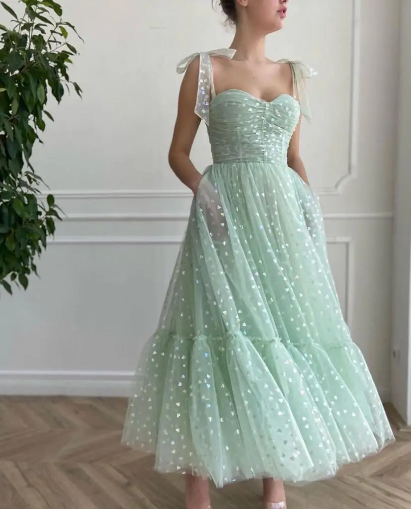 BridalAffair 2021 New Mint Green Tulle 