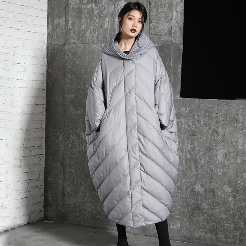 long feather down coat