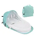 2020 Baby Bed Travel Sun Protection Mosquito Net With Portable Bed Baby Foldable Breathable Infant Sleeping Basket preview-6