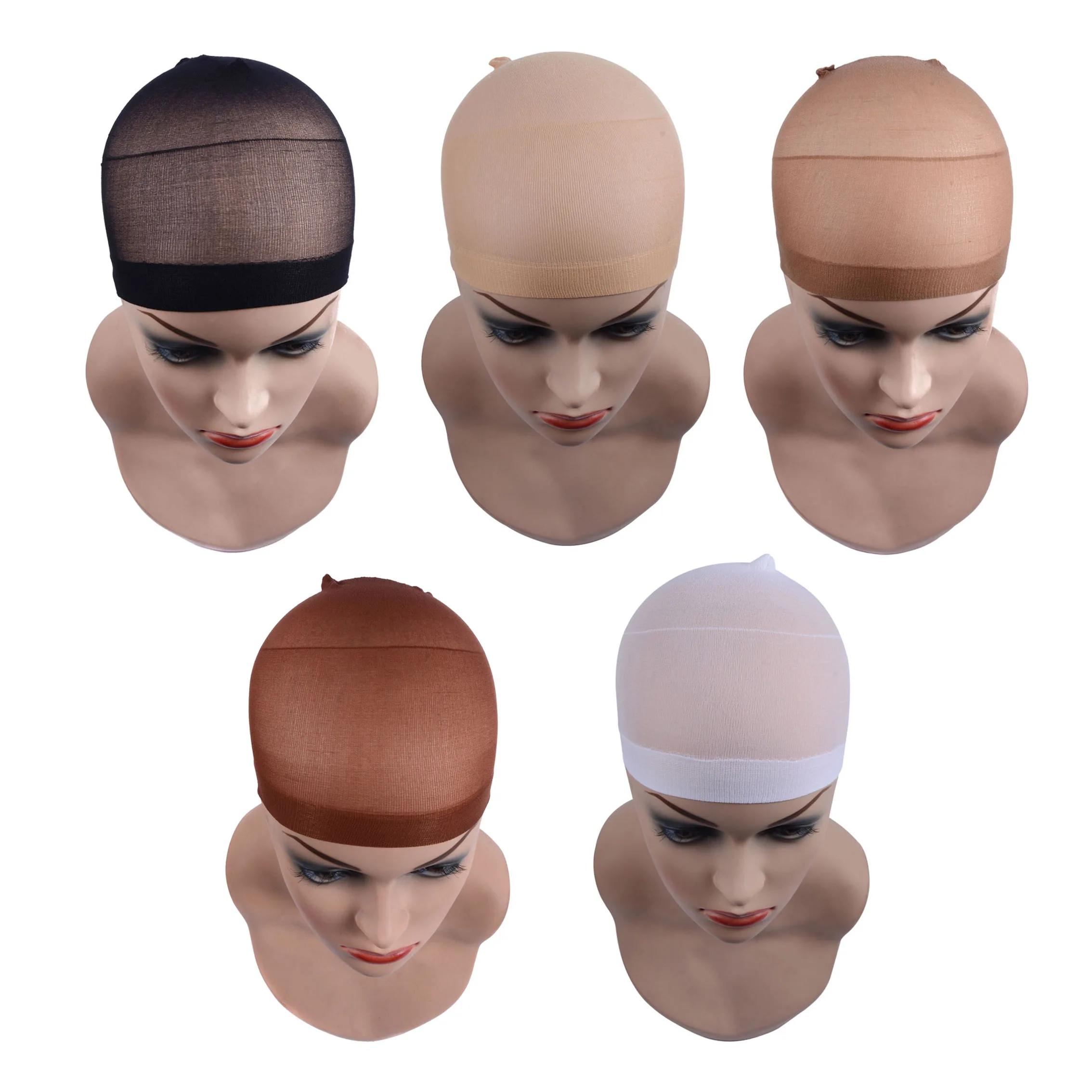Mesh Wig Cap Spandex Dome Cap Weaving Net S/M/L Black Wig Cap Hair