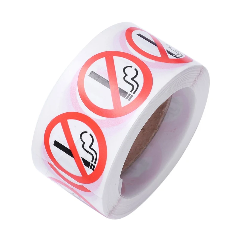 Acquistare Arredamento Per La Casa No Smoking Logo Warning Stickers 1 Foot Round 500 Total Per Roll Abux