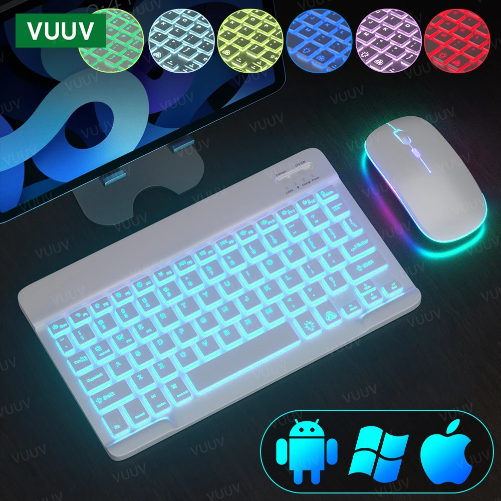 backlit wireless keyboard with mouse