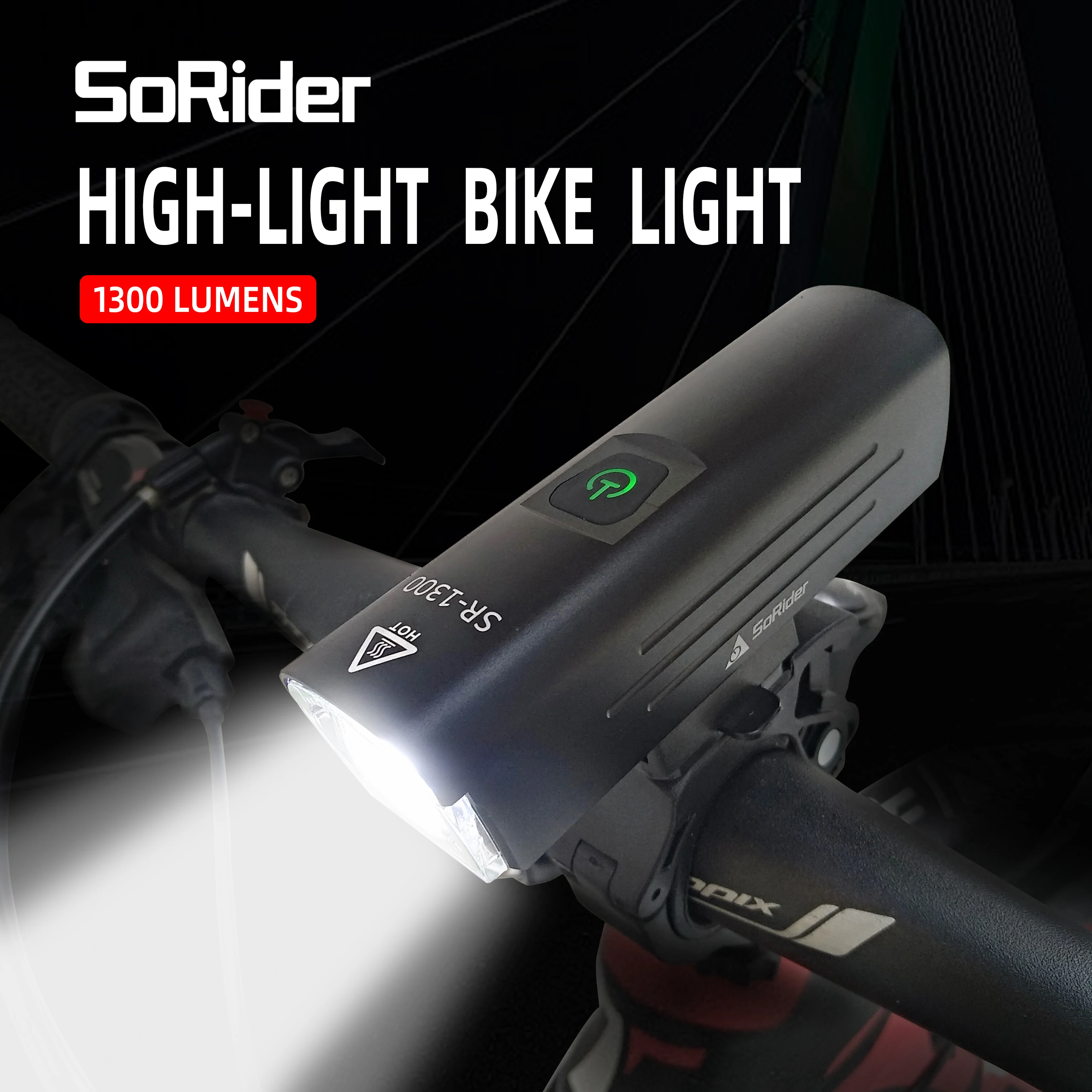 riders bicycle light and headlight