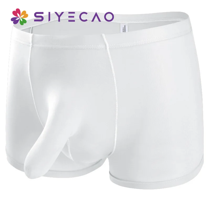 Αγορά Αντρικά εσώρουχα  Sexy Mens Elephant Nose Bulge Underwear Big Pouch  Lingerie Male Ice Silk Underpants Shorts Panties Underwear Men Boxer Shorts