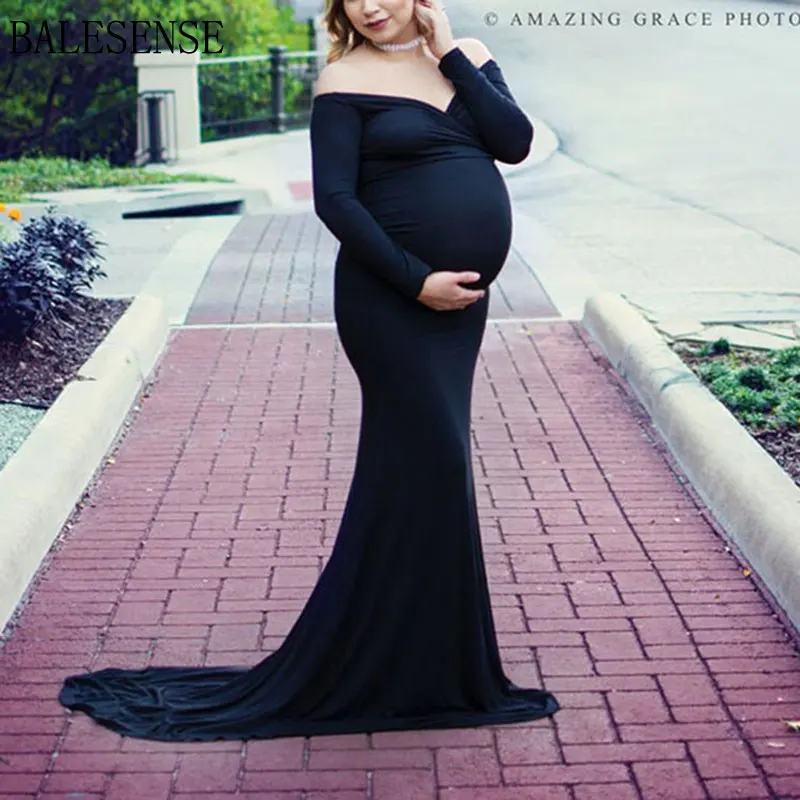 Long Sleeve Maxi Maternity Dresses 