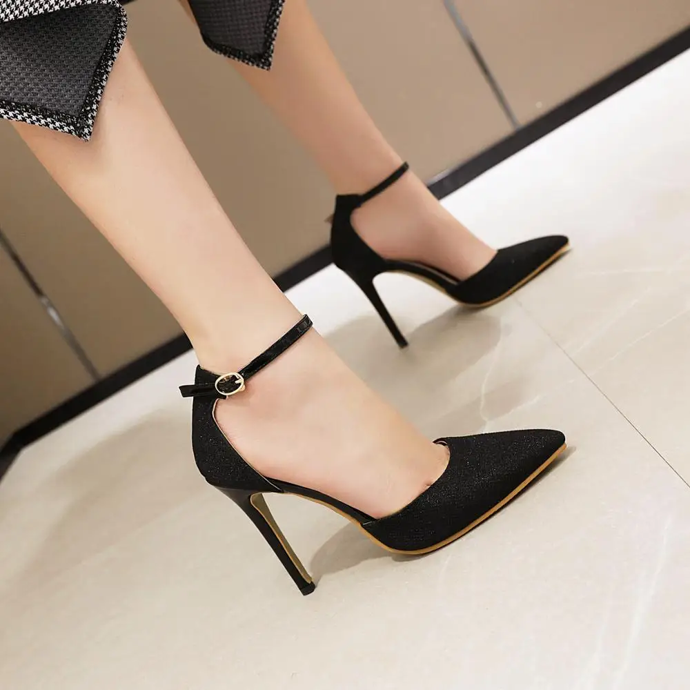 pointy ankle strap heels