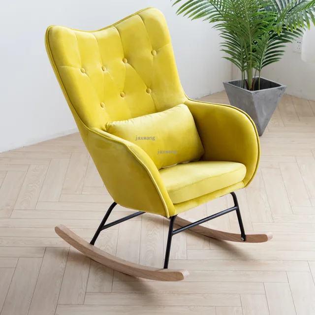 mustard yellow rocking chair