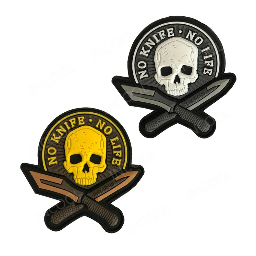 3D Luminous PVC Soft Rubber Arm Badge Magic Patches Badge Tactical