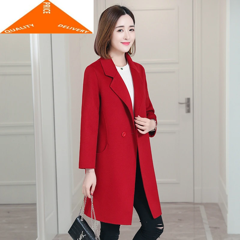 double breasted wool coat for women