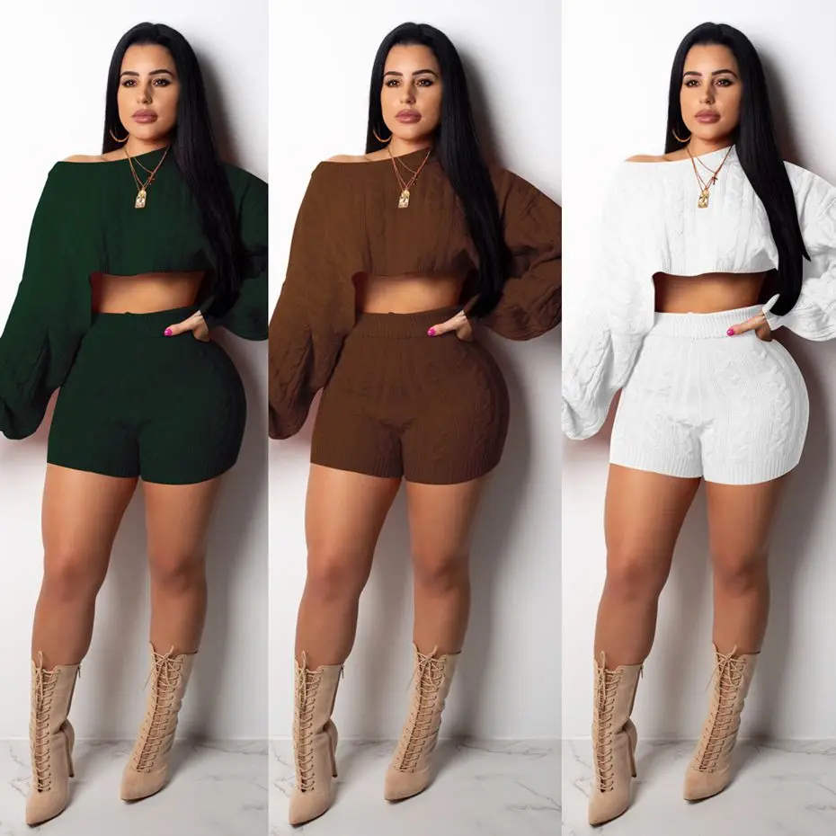 Sleeve Knit Crop Sweater 