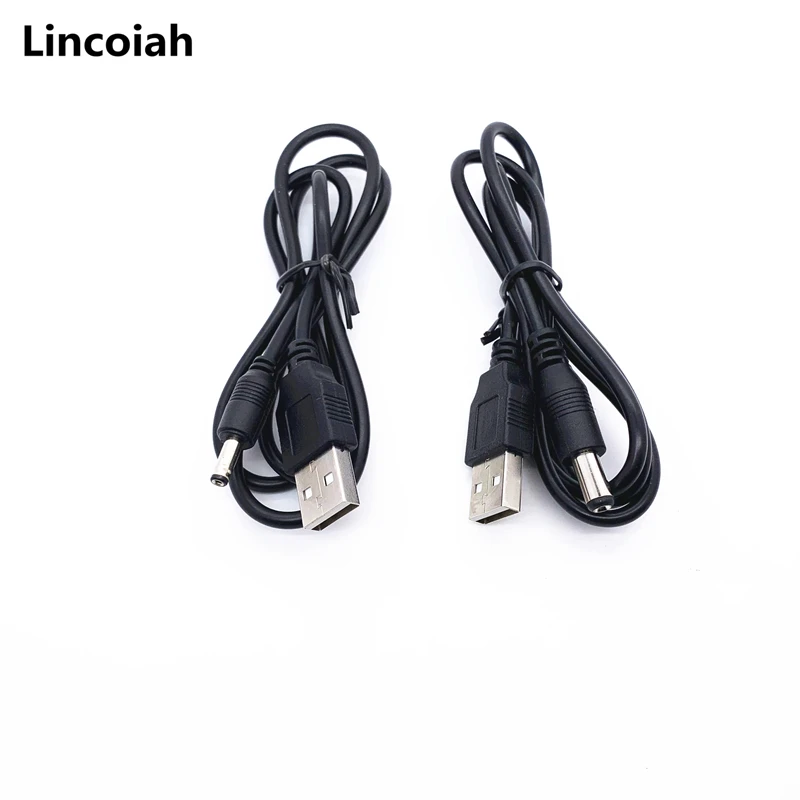 USB Port to 3.5*1.35mm 5.5*2.1mm 5V DC Barrel Jack Power Cable Connector-animated-img