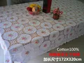 Exquisite long old hand cross embroidered tablecloth full Hand Embroidered Crochet Cotton cover cloth 165x305cm collection