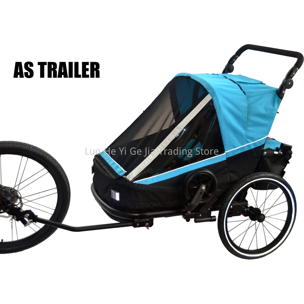 3 in 1 Double Kids Bike Trailer Convert 