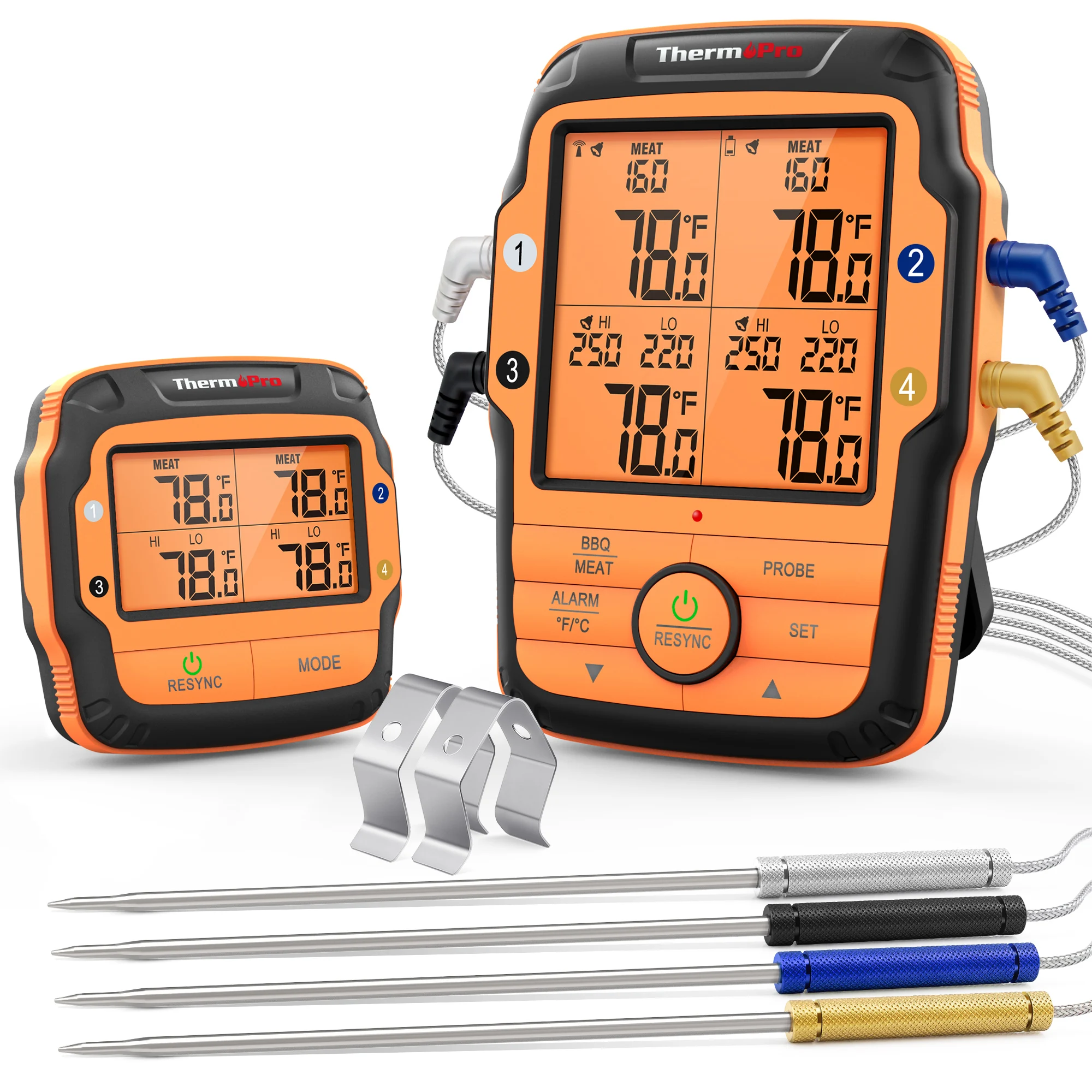 ThermoPro TP27C  4 Probes Digital Kitchen Cooking Thermometer For Meat Backlight BBQ Grilling Oven Meat Thermometer