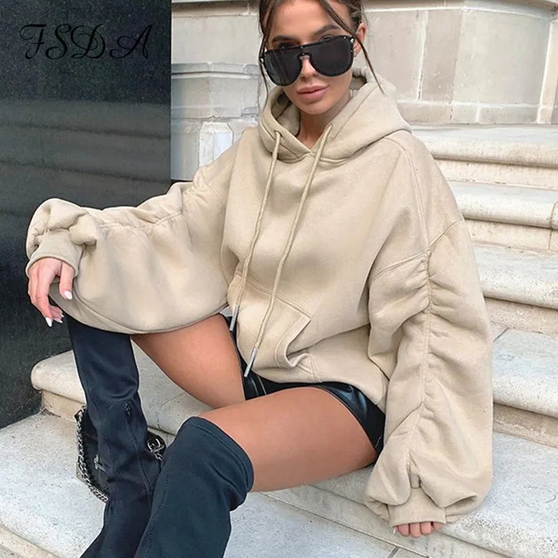 FSDA Long Ruched Sleeve Puff Oversized 