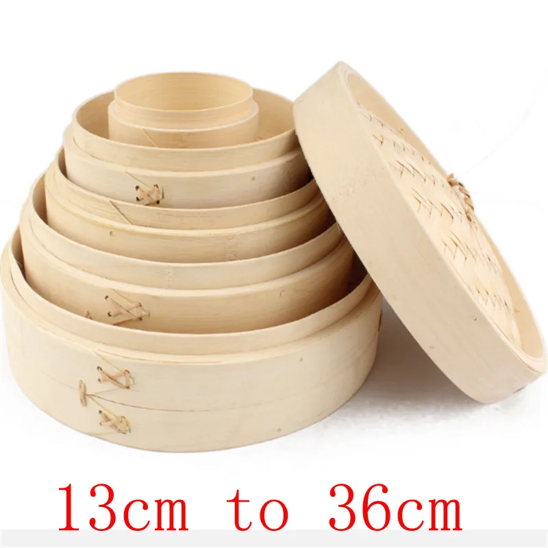One Cage or Cover Cooking Bamboo Steamer Fish Rice Vegetable Snack Basket Set Kitchen Cooking Tools dumpling steamer steam pot