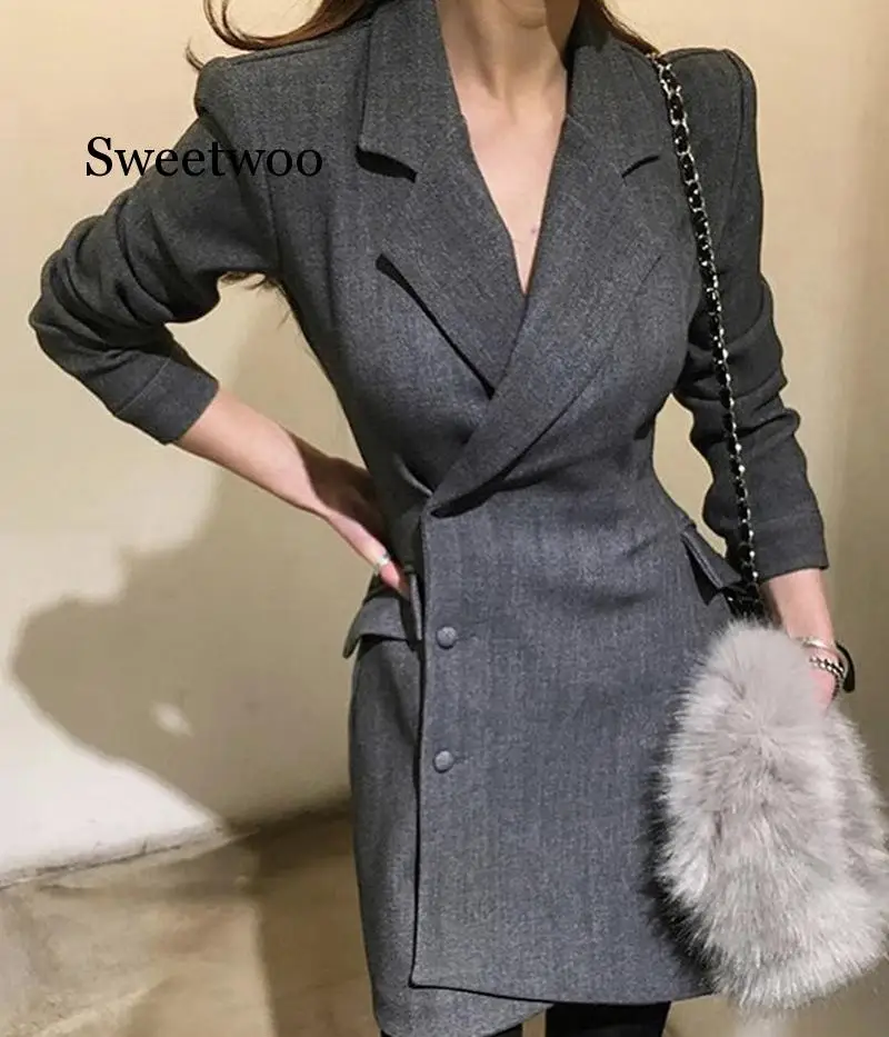 Office Blazer Dress Black Formal Wear 