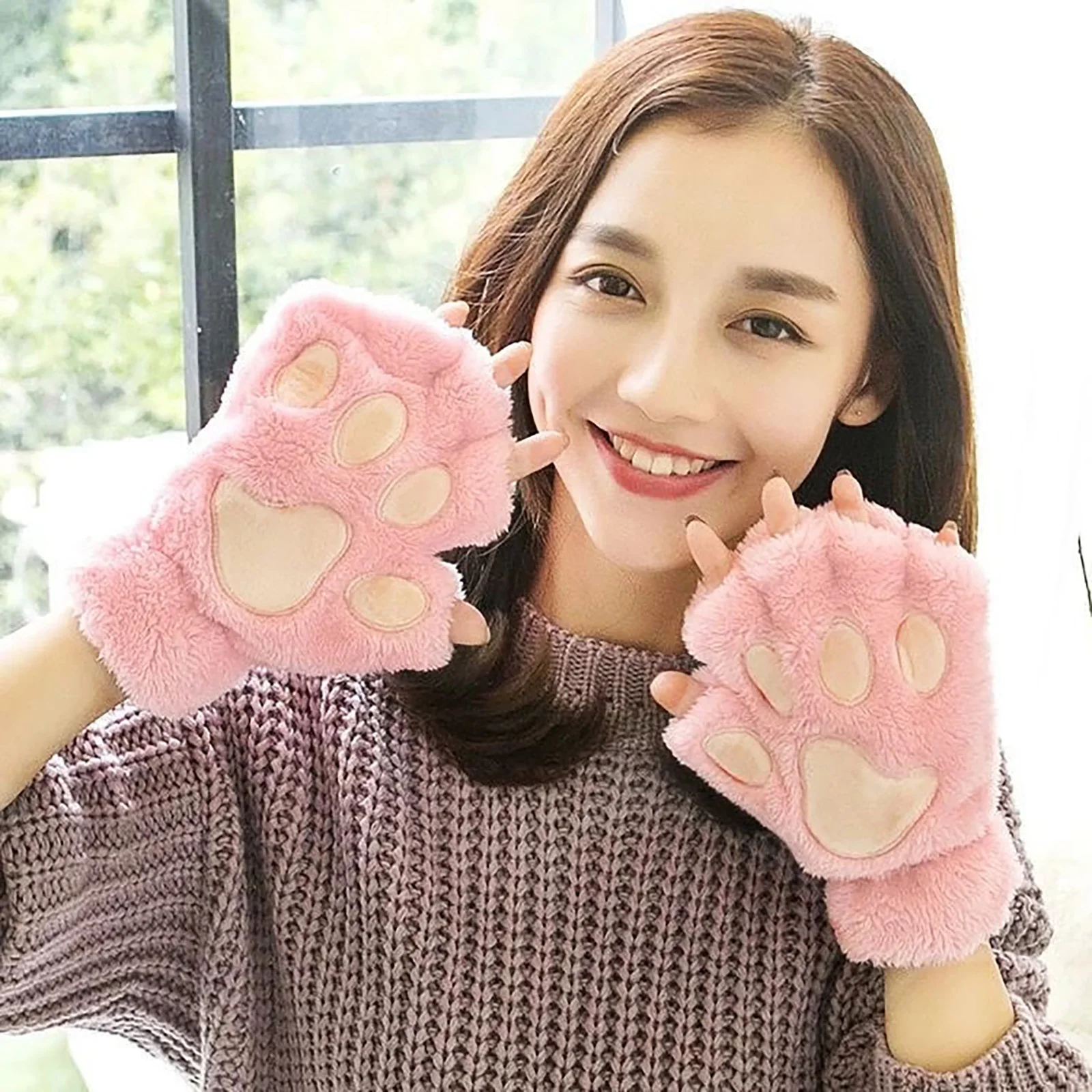 cat paw winter gloves